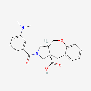 (3aS*,10aS*)-2-[3-(dimethylamino)benzoyl]-2,3,3a,4-tetrahydro-1H-[1]benzoxepino[3,4-c]pyrrole-10a(10H)-carboxylic acid