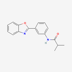 molecular formula C17H16N2O2 B5676407 N-[3-(1,3-benzoxazol-2-yl)phenyl]-2-methylpropanamide 