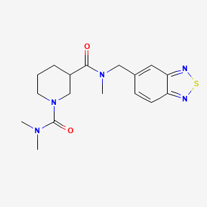 molecular formula C17H23N5O2S B5676411 N~3~-(2,1,3-benzothiadiazol-5-ylmethyl)-N~1~,N~1~,N~3~-trimethyl-1,3-piperidinedicarboxamide 