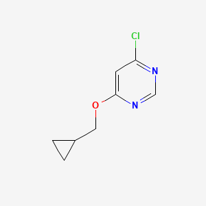 molecular formula C8H9ClN2O B567644 4-氯-6-(环丙基甲氧基)嘧啶 CAS No. 1249603-83-5