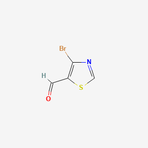 molecular formula C4H2BrNOS B567649 4-溴噻唑-5-甲醛 CAS No. 1244948-92-2