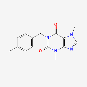 molecular formula C15H16N4O2 B5676507 3,7-dimethyl-1-(4-methylbenzyl)-3,7-dihydro-1H-purine-2,6-dione 