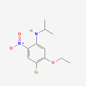 molecular formula C11H15BrN2O3 B567656 4-溴-5-乙氧基-N-异丙基-2-硝基苯胺 CAS No. 1330750-39-4