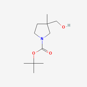 molecular formula C11H21NO3 B567657 叔丁基 3-(羟甲基)-3-甲基吡咯烷-1-羧酸酯 CAS No. 1263506-20-2