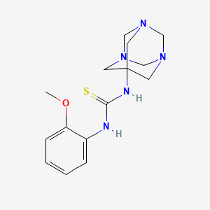 molecular formula C15H21N5OS B5676581 N-(2-methoxyphenyl)-N'-1,3,5-triazatricyclo[3.3.1.1~3,7~]dec-7-ylthiourea 