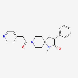 molecular formula C22H25N3O2 B5676588 1-methyl-3-phenyl-8-(4-pyridinylacetyl)-1,8-diazaspiro[4.5]decan-2-one 