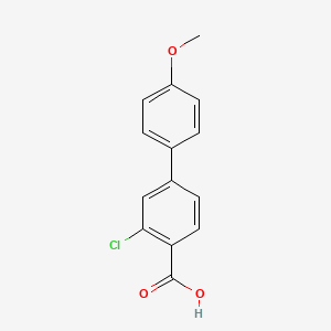 molecular formula C14H11ClO3 B567660 2-氯-4-(4-甲氧基苯基)苯甲酸 CAS No. 1261903-72-3