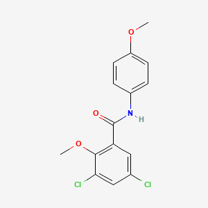 molecular formula C15H13Cl2NO3 B5676604 3,5-dichloro-2-methoxy-N-(4-methoxyphenyl)benzamide 