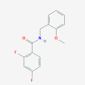 molecular formula C15H13F2NO2 B5676616 2,4-difluoro-N-(2-methoxybenzyl)benzamide 