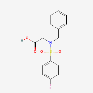 molecular formula C15H14FNO4S B5676617 N-苄基-N-[(4-氟苯基)磺酰]甘氨酸 