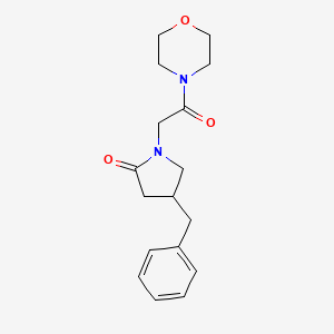 molecular formula C17H22N2O3 B5676635 4-benzyl-1-(2-morpholin-4-yl-2-oxoethyl)pyrrolidin-2-one 
