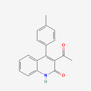 molecular formula C18H15NO2 B5676638 3-acetyl-4-(4-methylphenyl)-2(1H)-quinolinone 