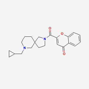 molecular formula C22H26N2O3 B5676644 2-{[7-(cyclopropylmethyl)-2,7-diazaspiro[4.5]dec-2-yl]carbonyl}-4H-chromen-4-one 