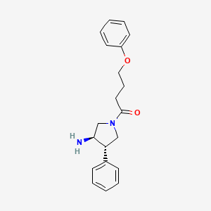 molecular formula C20H24N2O2 B5676665 (3R*,4S*)-1-(4-phenoxybutanoyl)-4-phenylpyrrolidin-3-amine 