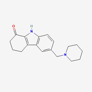 molecular formula C18H22N2O B5676686 6-(1-piperidinylmethyl)-2,3,4,9-tetrahydro-1H-carbazol-1-one 