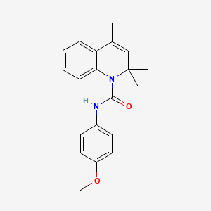 molecular formula C20H22N2O2 B5676692 N-(4-methoxyphenyl)-2,2,4-trimethyl-1(2H)-quinolinecarboxamide 