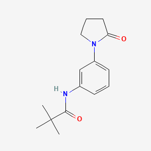 molecular formula C15H20N2O2 B5676723 2,2-dimethyl-N-[3-(2-oxo-1-pyrrolidinyl)phenyl]propanamide 