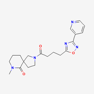 molecular formula C20H25N5O3 B5676728 7-methyl-2-[4-(3-pyridin-3-yl-1,2,4-oxadiazol-5-yl)butanoyl]-2,7-diazaspiro[4.5]decan-6-one 