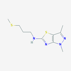 molecular formula C10H16N4S2 B5676740 1,3-dimethyl-N-[3-(methylthio)propyl]-1H-pyrazolo[3,4-d][1,3]thiazol-5-amine 
