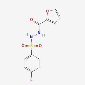 molecular formula C11H9FN2O4S B5676750 N'-[(4-fluorophenyl)sulfonyl]-2-furohydrazide 