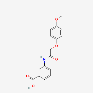 molecular formula C17H17NO5 B5676785 3-{[(4-ethoxyphenoxy)acetyl]amino}benzoic acid CAS No. 649773-76-2