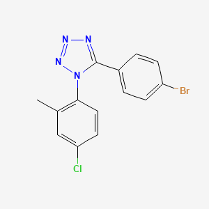 molecular formula C14H10BrClN4 B5676787 5-(4-bromophenyl)-1-(4-chloro-2-methylphenyl)-1H-tetrazole 