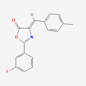 molecular formula C17H12FNO2 B5676795 2-(3-fluorophenyl)-4-(4-methylbenzylidene)-1,3-oxazol-5(4H)-one 