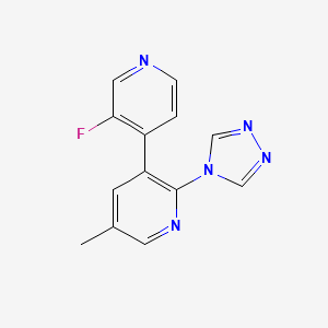 molecular formula C13H10FN5 B5676802 3'-fluoro-5-methyl-2-(4H-1,2,4-triazol-4-yl)-3,4'-bipyridine 