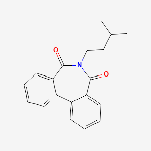 molecular formula C19H19NO2 B5676803 6-(3-methylbutyl)-5H-dibenzo[c,e]azepine-5,7(6H)-dione 