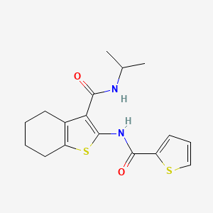 molecular formula C17H20N2O2S2 B5676831 N-isopropyl-2-[(2-thienylcarbonyl)amino]-4,5,6,7-tetrahydro-1-benzothiophene-3-carboxamide CAS No. 5794-55-8