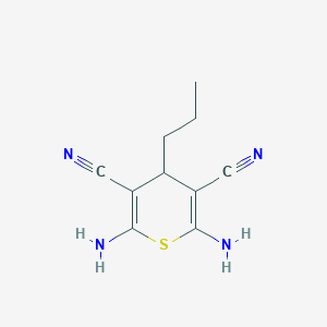 molecular formula C10H12N4S B5676837 2,6-diamino-4-propyl-4H-thiopyran-3,5-dicarbonitrile 