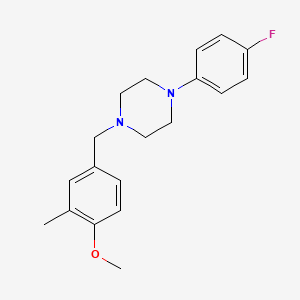 molecular formula C19H23FN2O B5676846 1-(4-fluorophenyl)-4-(4-methoxy-3-methylbenzyl)piperazine 