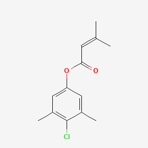 molecular formula C13H15ClO2 B5676861 4-chloro-3,5-dimethylphenyl 3-methyl-2-butenoate 