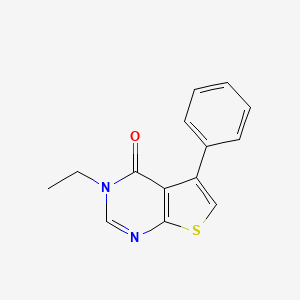 molecular formula C14H12N2OS B5676869 3-ethyl-5-phenylthieno[2,3-d]pyrimidin-4(3H)-one 