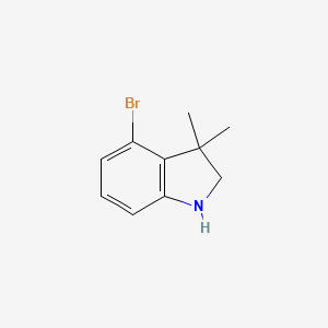 molecular formula C10H12BrN B567688 4-Bromo-3,3-dimethylindoline CAS No. 1227418-26-9