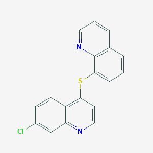 molecular formula C18H11ClN2S B5676886 7-chloro-4-(8-quinolinylthio)quinoline 