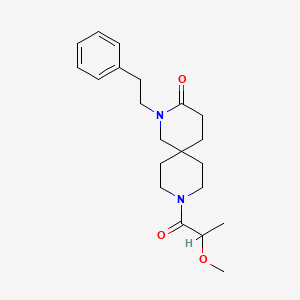 molecular formula C21H30N2O3 B5676923 9-(2-methoxypropanoyl)-2-(2-phenylethyl)-2,9-diazaspiro[5.5]undecan-3-one 