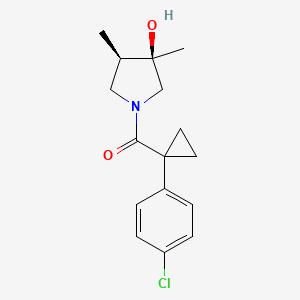 molecular formula C16H20ClNO2 B5676934 (3R*,4R*)-1-{[1-(4-chlorophenyl)cyclopropyl]carbonyl}-3,4-dimethyl-3-pyrrolidinol 