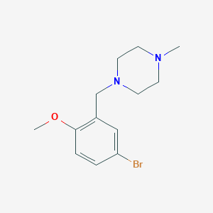 molecular formula C13H19BrN2O B5676953 1-(5-bromo-2-methoxybenzyl)-4-methylpiperazine 