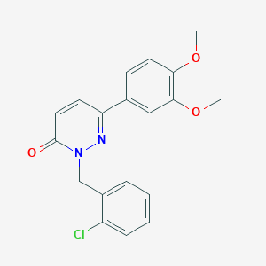 molecular formula C19H17ClN2O3 B5676960 2-(2-chlorobenzyl)-6-(3,4-dimethoxyphenyl)-3(2H)-pyridazinone 