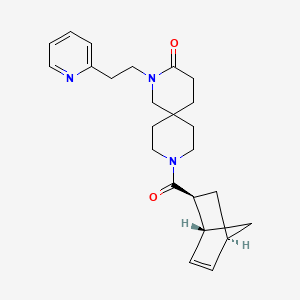 9-[(1R*,2S*,4R*)-bicyclo[2.2.1]hept-5-en-2-ylcarbonyl]-2-(2-pyridin-2-ylethyl)-2,9-diazaspiro[5.5]undecan-3-one