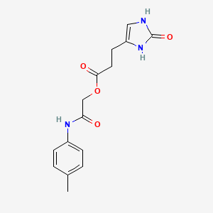 molecular formula C15H17N3O4 B5676996 2-[(4-methylphenyl)amino]-2-oxoethyl 3-(2-oxo-2,3-dihydro-1H-imidazol-4-yl)propanoate 