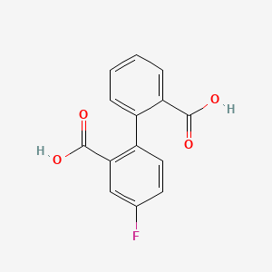 molecular formula C14H9FO4 B567700 2-(2-Carboxyphenyl)-5-fluorobenzoic acid CAS No. 1355247-36-7