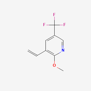 molecular formula C9H8F3NO B567701 3-Ethenyl-2-methoxy-5-(trifluoromethyl)pyridine CAS No. 1374652-36-4