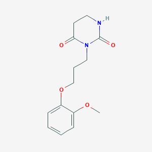 molecular formula C14H18N2O4 B5677034 3-[3-(2-methoxyphenoxy)propyl]dihydropyrimidine-2,4(1H,3H)-dione 