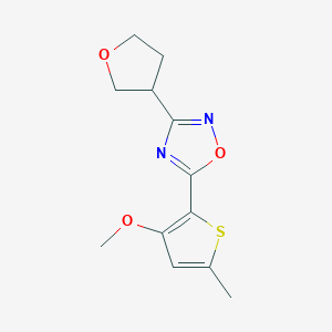 molecular formula C12H14N2O3S B5677040 5-(3-methoxy-5-methyl-2-thienyl)-3-(tetrahydrofuran-3-yl)-1,2,4-oxadiazole 