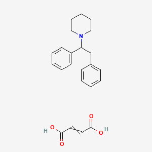 molecular formula C23H27NO4 B567707 Piperidine, 1-(1,2-diphenylethyl)-, (2Z)-2-butenedioate CAS No. 207461-99-2