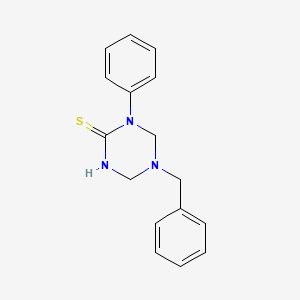 molecular formula C16H17N3S B5677077 5-benzyl-1-phenyl-1,3,5-triazinane-2-thione 