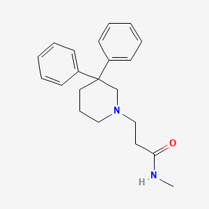 molecular formula C21H26N2O B5677105 3-(3,3-diphenylpiperidin-1-yl)-N-methylpropanamide 