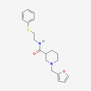 molecular formula C19H24N2O2S B5677117 1-(2-furylmethyl)-N-[2-(phenylthio)ethyl]-3-piperidinecarboxamide 